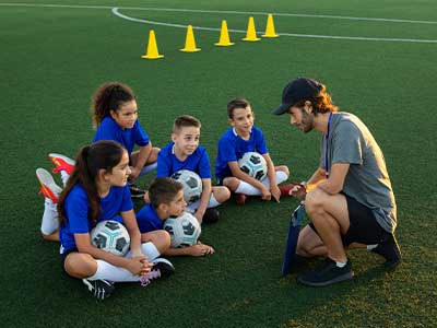 escola-de-futebol-iate-clube-treinador-de-futebol-ensinando-vista-lateral-para-crianca
